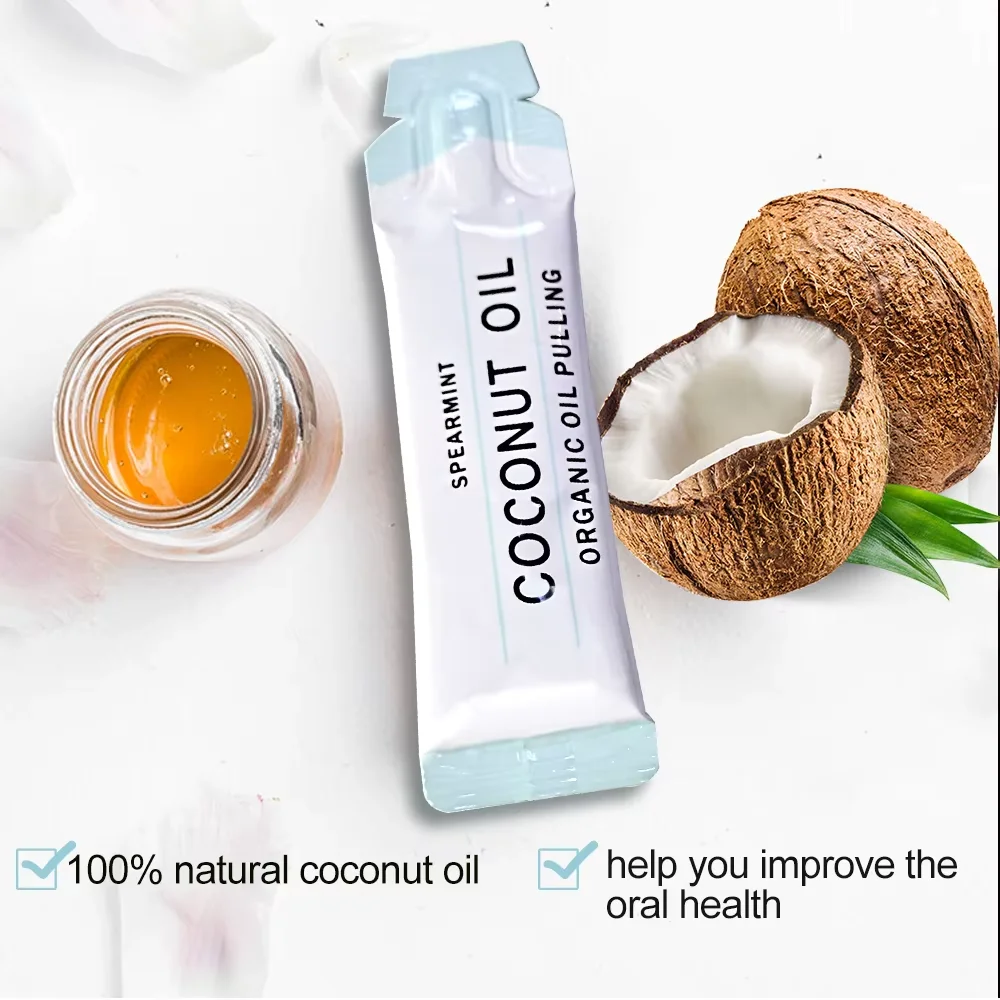 Alcohol-Free Coconut Oil Mouthwash with Mint Extract Deep Cleaning and Fresh Antiseptic for Travel or Daily Oral Care