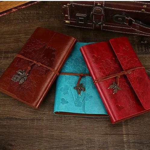  A5 Wholesale Custom Printing High Quality Leather Travel notebook Journal