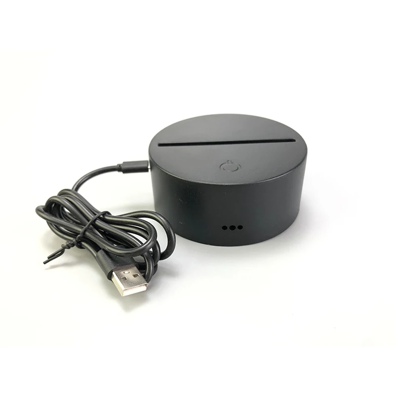 LED Lamp Bases for 3D Led Night Light ABS Acrylic Black Base 3 Colors White Warm White Light Touch Base