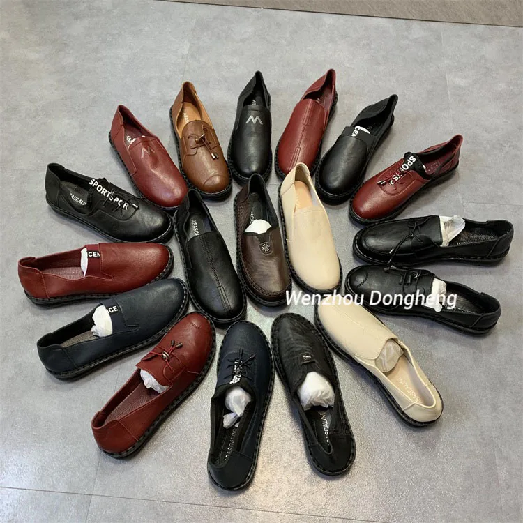 WH7211  Inventory miscellaneous shoes 2021 new soft sole Qi Code Wenzhou shoes perennial wholesale mom shoes
