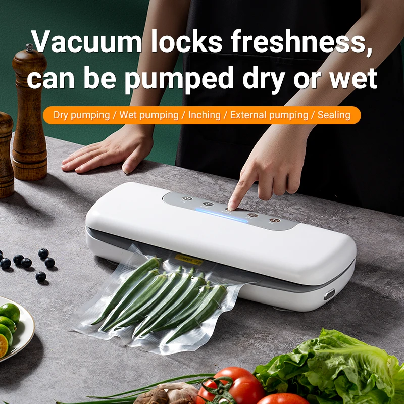 Food vacuum packaging machine small household commercial freshness sealing food preservation automatic