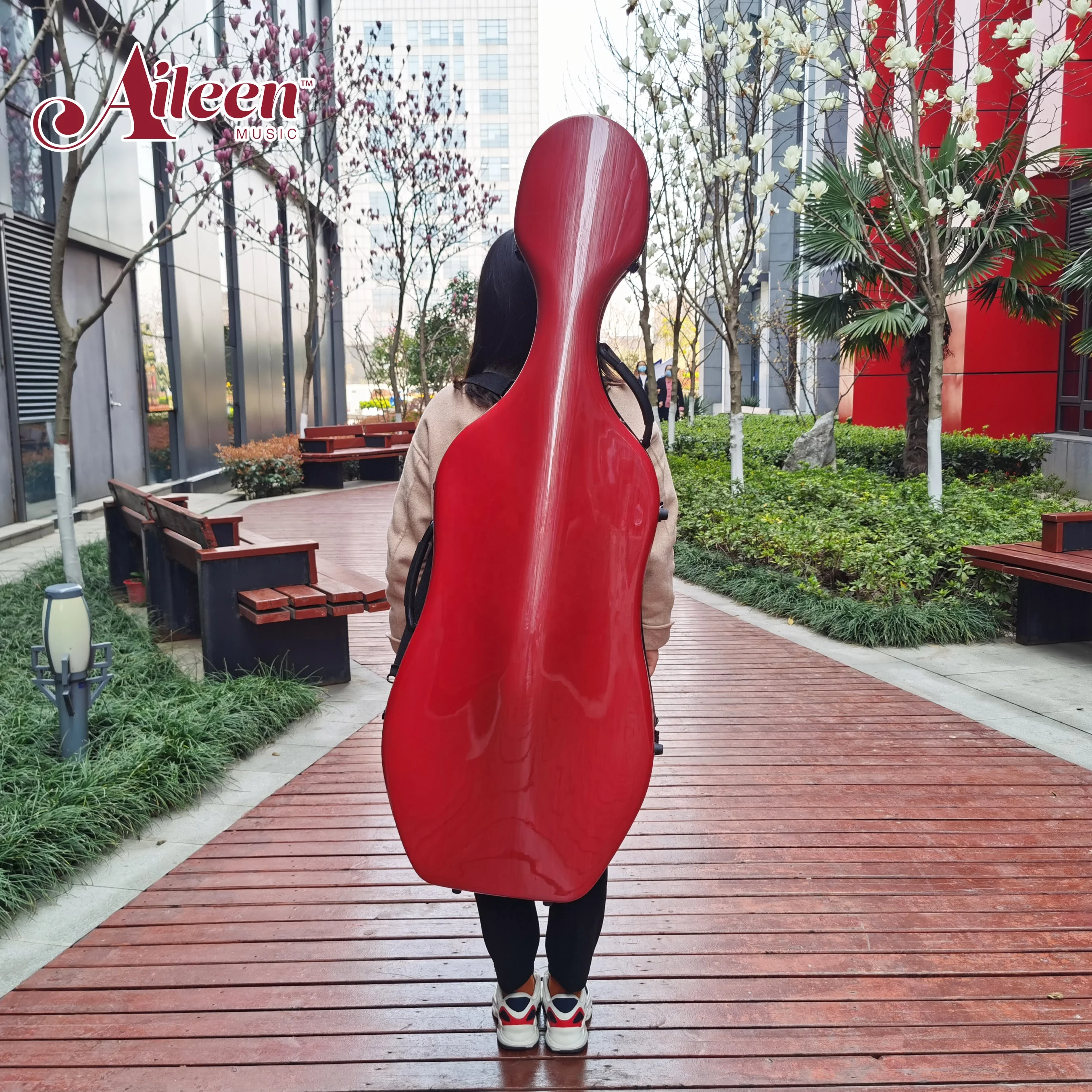 Aileen Best choice Composite material 4/4 Hard Cello Case (CSC-P303)