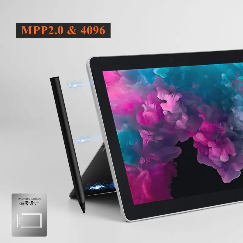 Custom Logo Universal Tilt Function Magnetic Soft Touch Pen Stylus for Microsoft Surface Pro Tablet