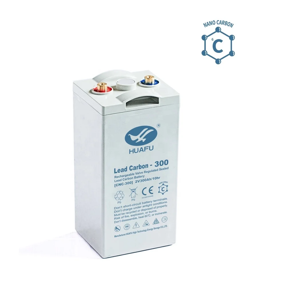 HUAFU Solar Manufacturer 300 ah solar battery 2V 300Ah Inverter Battery lead carbon battery