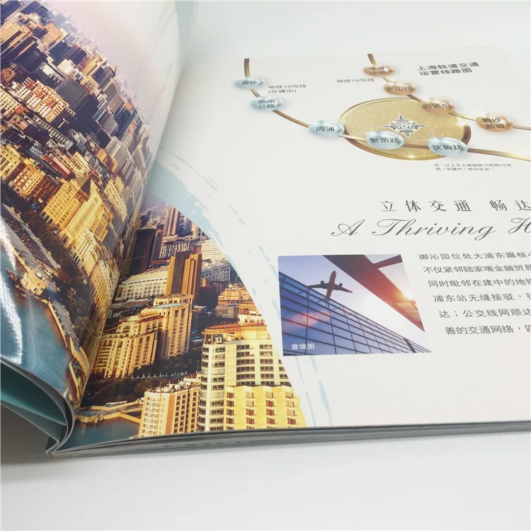 Custom Design hotel advertising brochure samples book catalog booklet brochure color printing