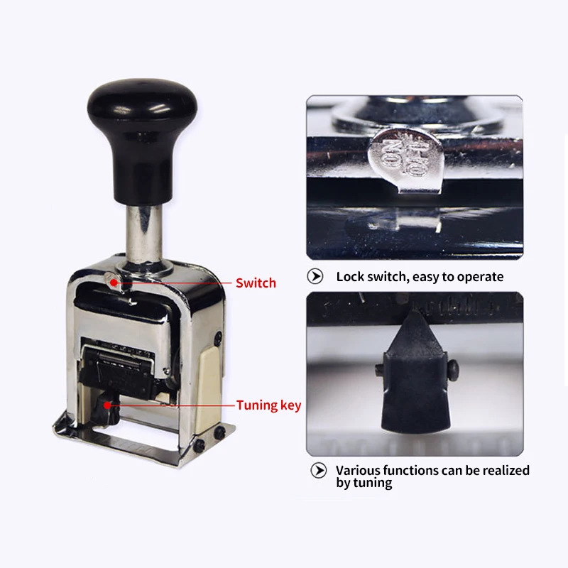 New-yc Automatic 8-Digit Print Date & Seal Metallic quality heavy duty Numbering Machine