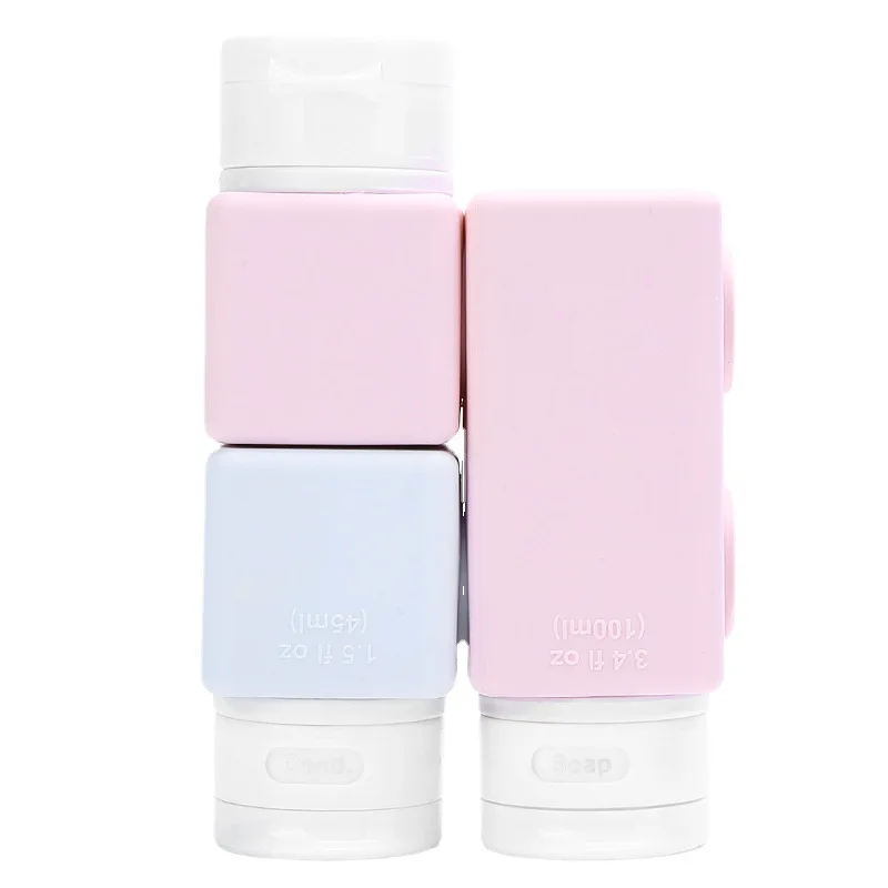Latest Design With Magnet Containers Empty Lotion Shampoo Cream Soap Conditioner Cosmetic Perfume Silicone Travel Bottle