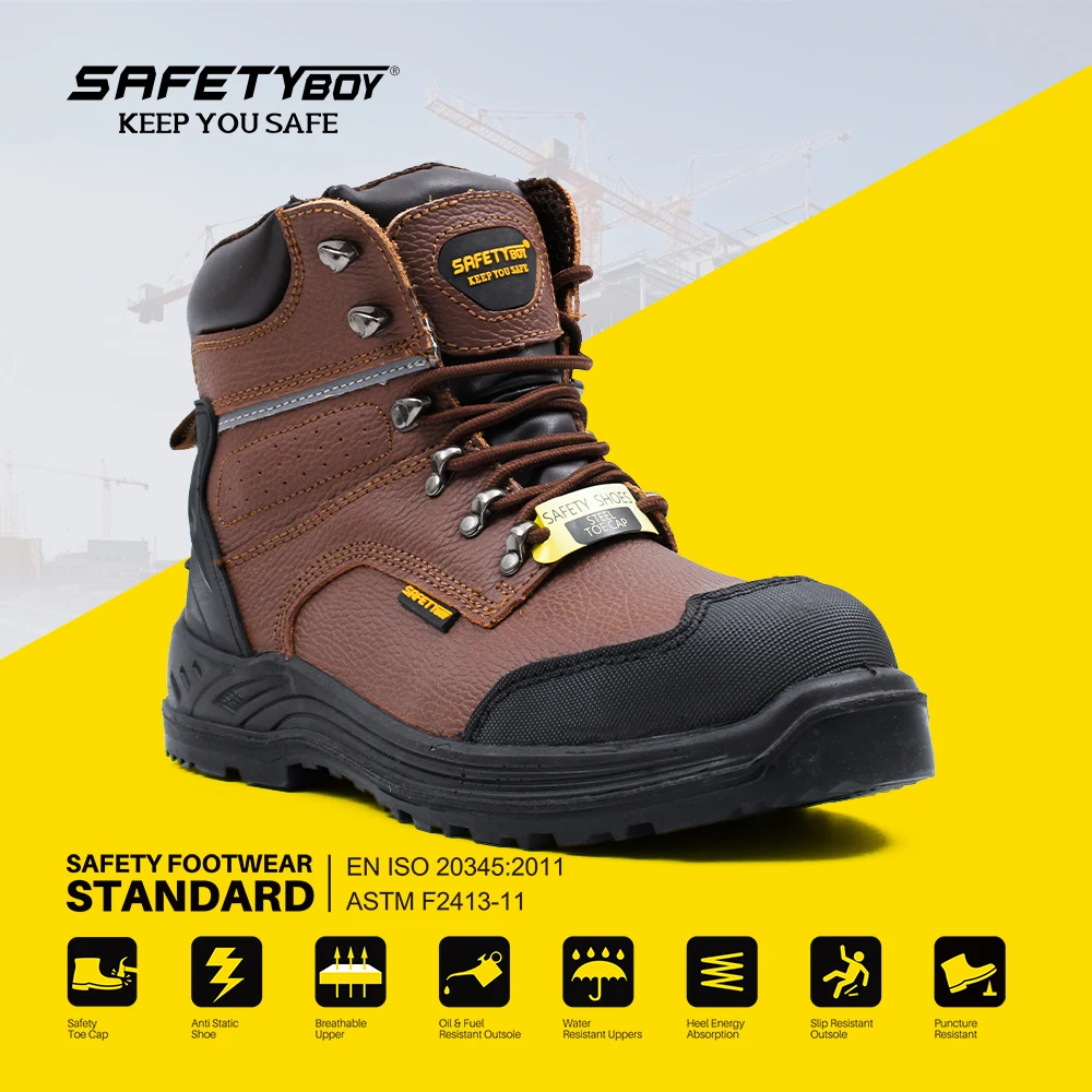 SAFETY BOY brand anti-smash safety boots safety shoes for men chaussures de sécurité Europe S3 standard