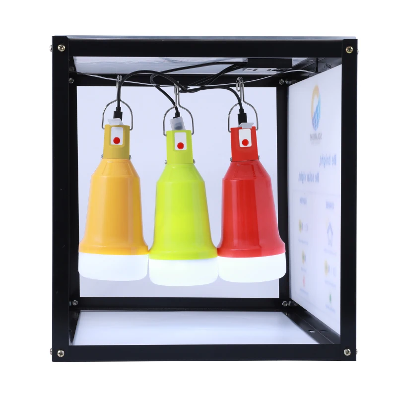 2020 solar light solar camping lantern portable wireless lamp Factory price Power bank led bulb solar lighting system