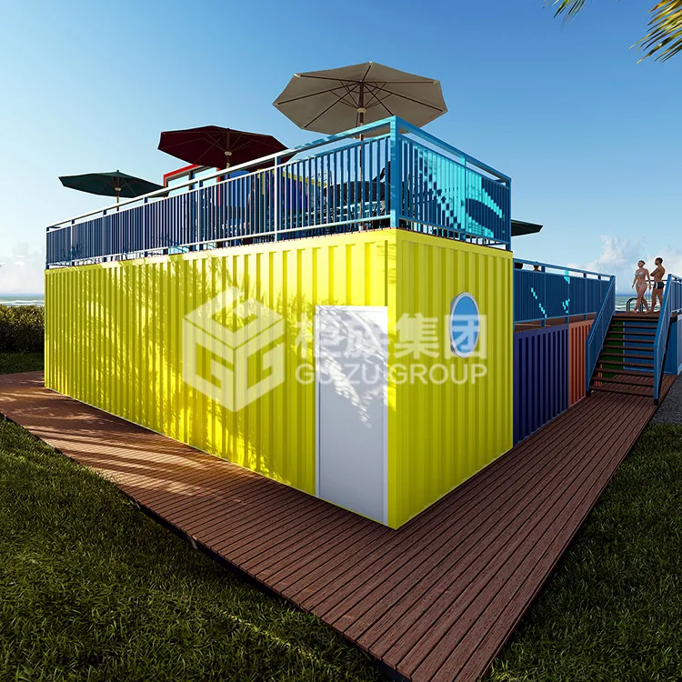 Custom double layer 20ft 40ft sea swimming container pool