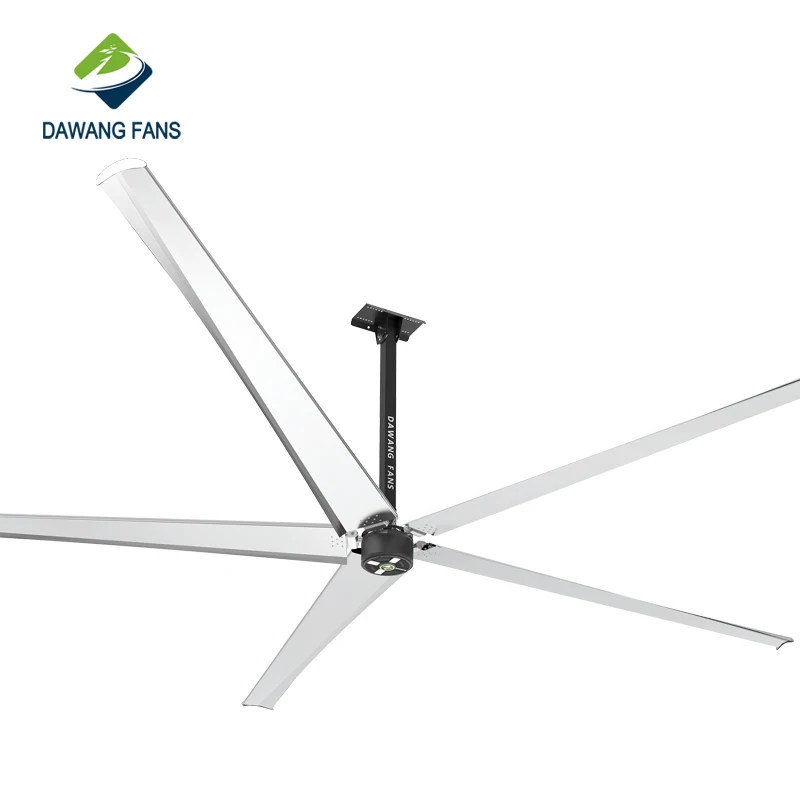 Новые тихие большие промышленные потолочные вентиляторы Dawang Super HVLS 7,3 м, холодный промышленный вентилятор, Сингапур