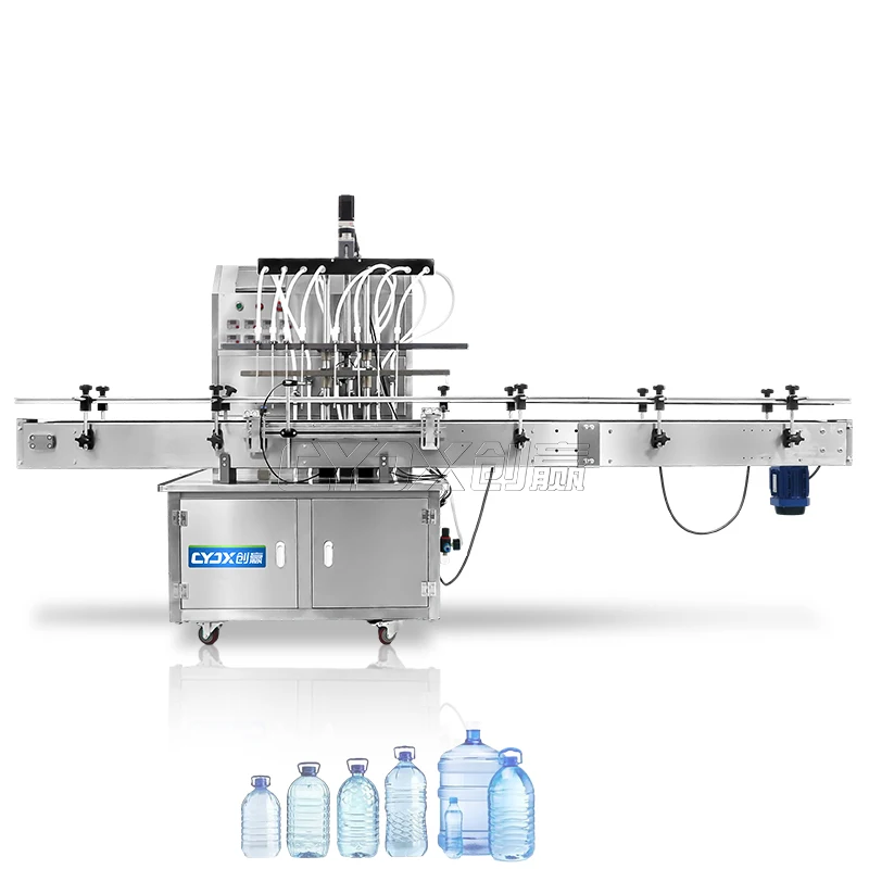 CYJX Automatic 8 Heads Cosmetic Production Line Liquid Body Wash Filler Detergent Shampoo Bottle Filling Machine