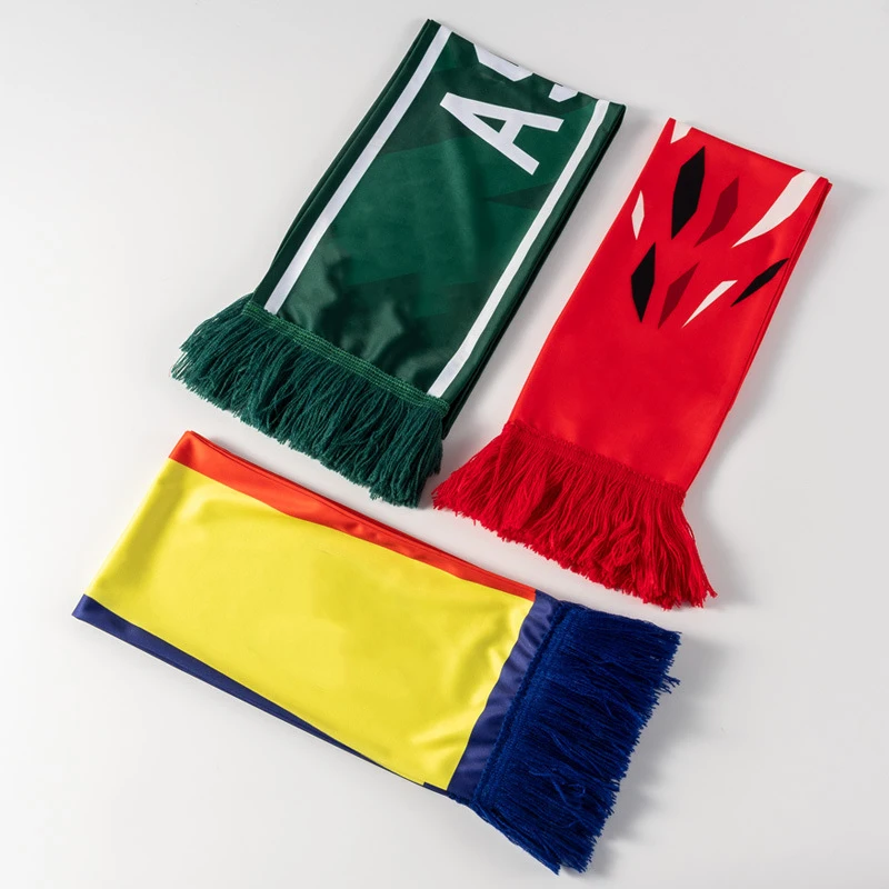 Football Club Football Fan Scarf Custom Printed Fan Cheer Scarf Acrylic Knitted Jacquard Sports Fan Cheer Football Scarf