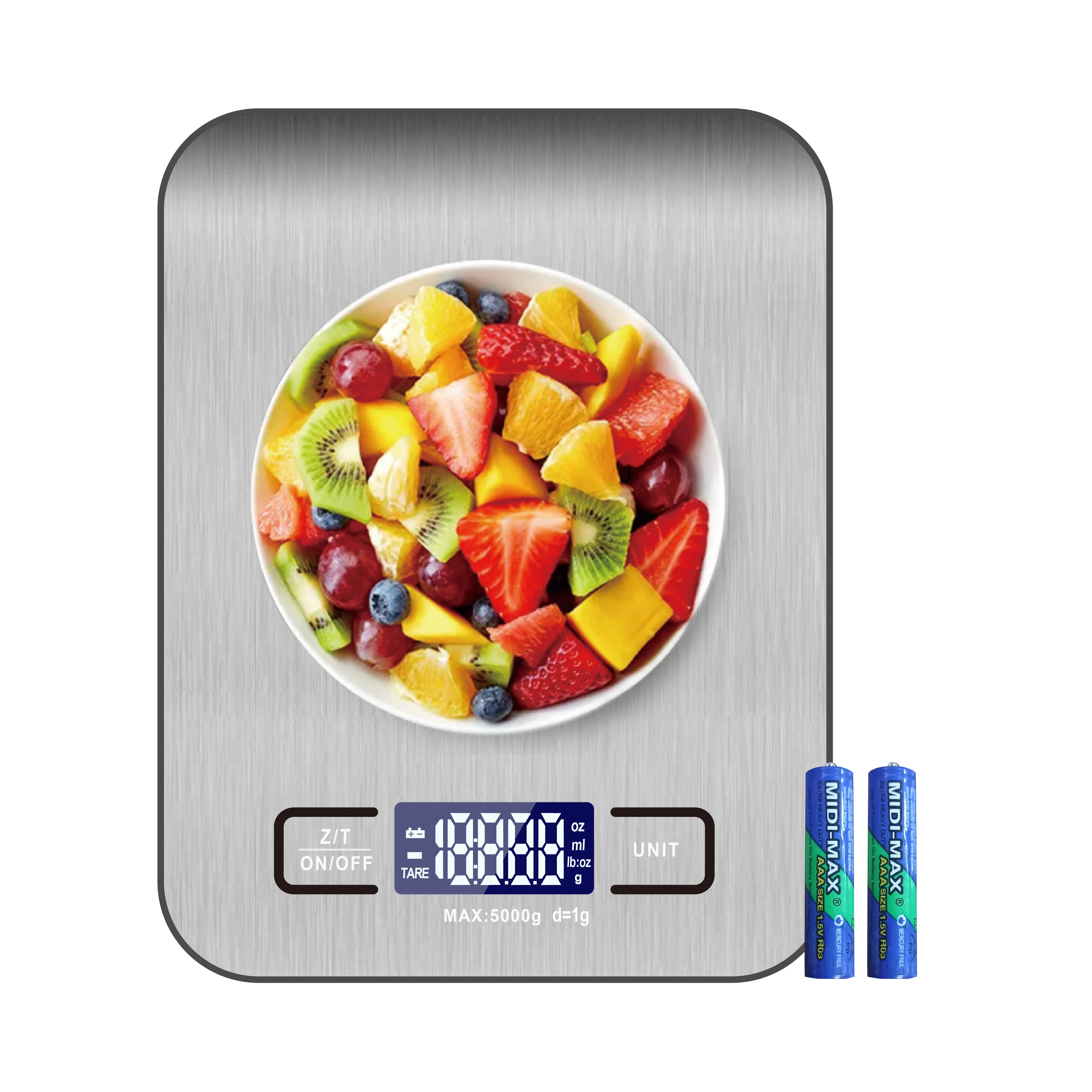 Оптовая продажа, 5000 г, 10 кг, Bascula Cocina из нержавеющей стали, весы для пищевых продуктов, электронные цифровые кухонные весы с ЖК-дисплеем