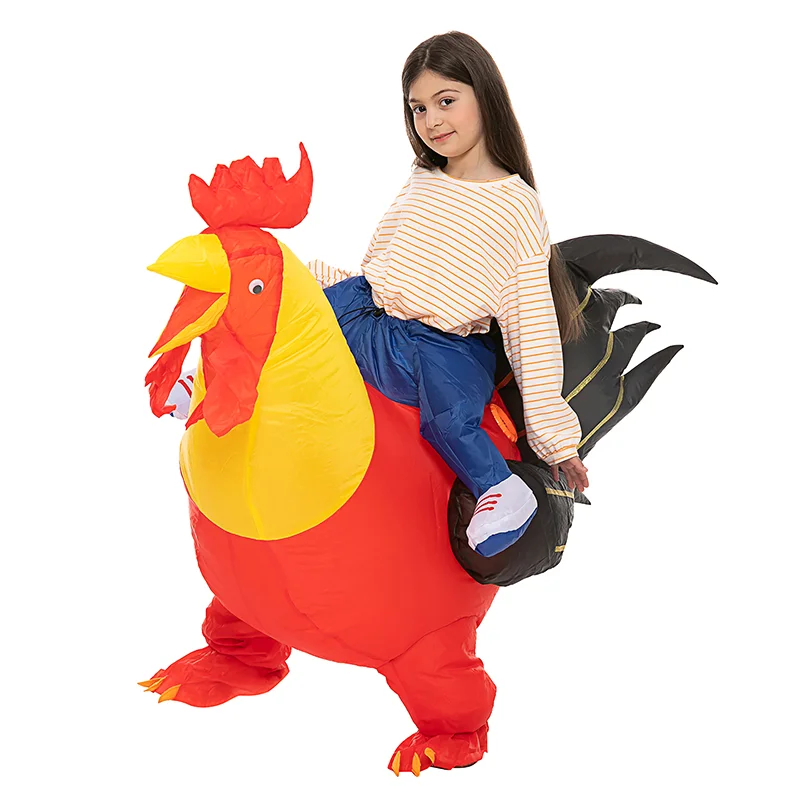 Mascot Halloween Animal Cosplay Costume Inflatable Suit Kids Children Ride On Flamingo Costume