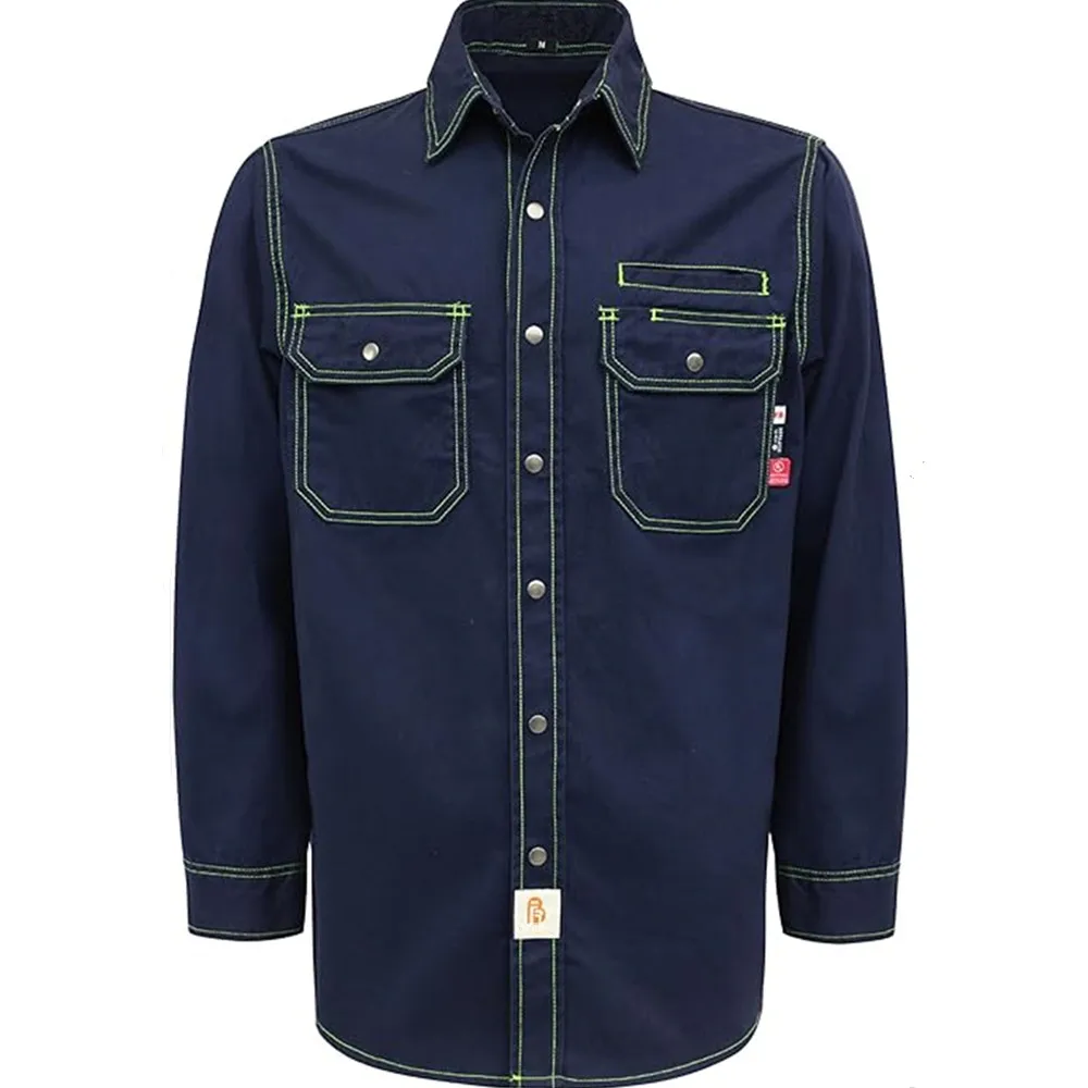 7.5oz FR clothing Snaps Down FRC jacket Fire retardant Shirts Water Repellent Flame Resistant shirts