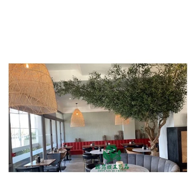 zhen xin qi crafts Hot Sale Fiberglass Custom Artificial 3m Olive Tree  Home