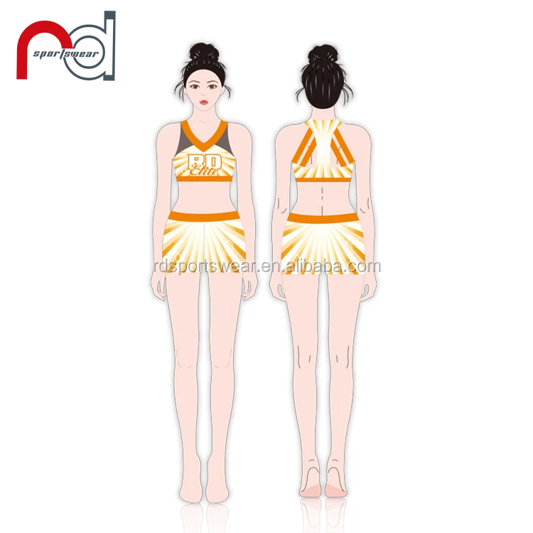 Big Gym Cheerleaders Practice wear Spirt Elite Outfit High quality Customized Crop top Tank top and shorts