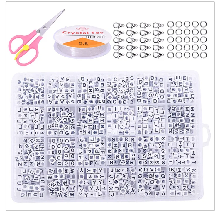 
Beads For Jewelry Making For Necklace Letter Beaded Bracelets Beading Kits 