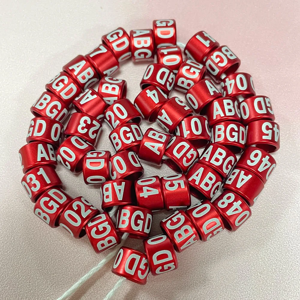 GSF Factory In Stock ABR-S 1212 Multi Color Aluminum Bird Ring Parrot Bird Pigeon Foot Rings Customize Logo Finch Canary Rings