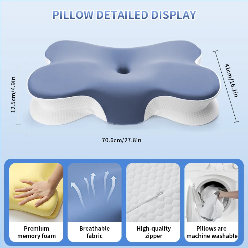 2024 new products sleeping comfortable therapy original memory foam pillow for sleeping relief from shoulder