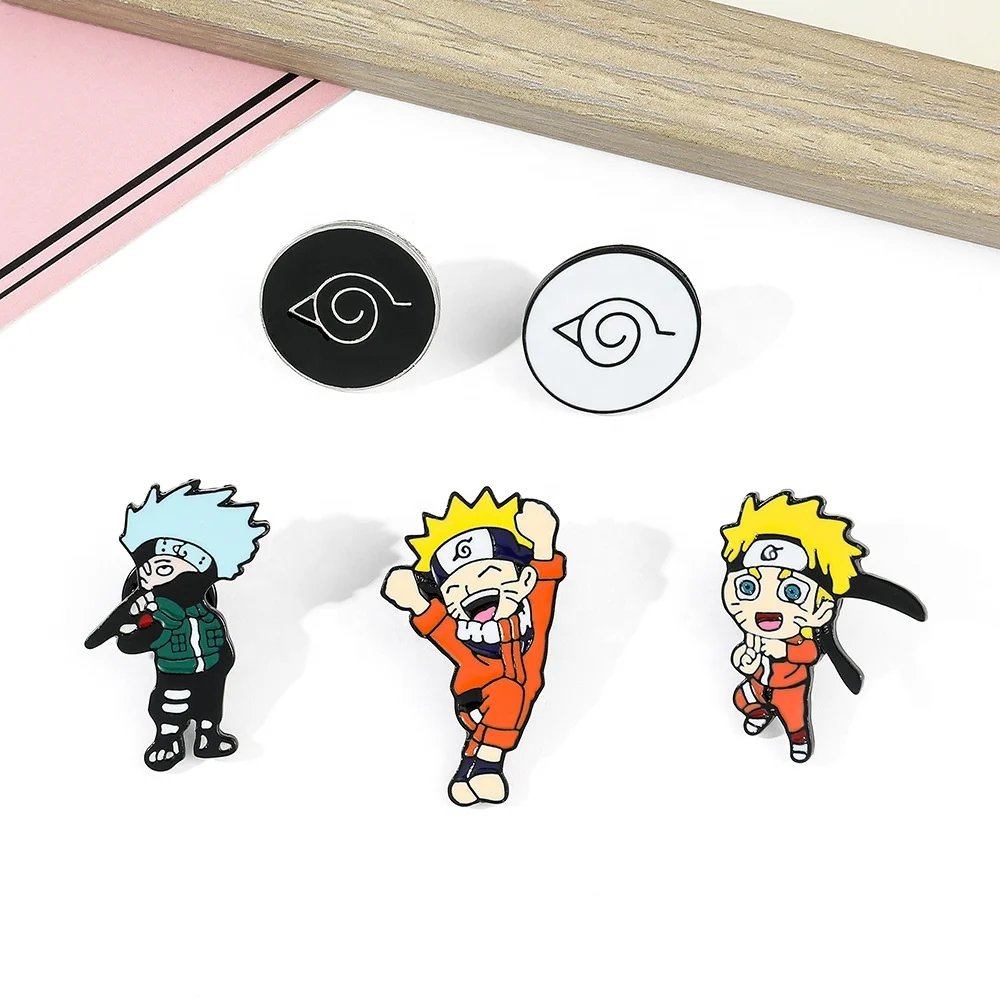 2023 New Designs Anime Narutos Character Enamel Clothing Pins Anime Collection Metal Badge Craft Brooch Lapel Pin