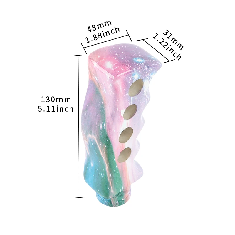 Custom  Resin Gear Knob Car Universal Auto Knife Handle Gear Shift Knob Doodle Slotted Pistol Grip Handle Manual Gear Shift Knob