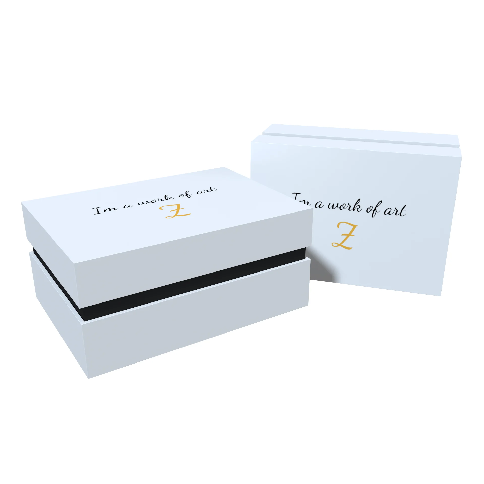 Custom Luxury High Quality Rigid Cardboard Packaging White Removable Lid Gift Boxes With Neck