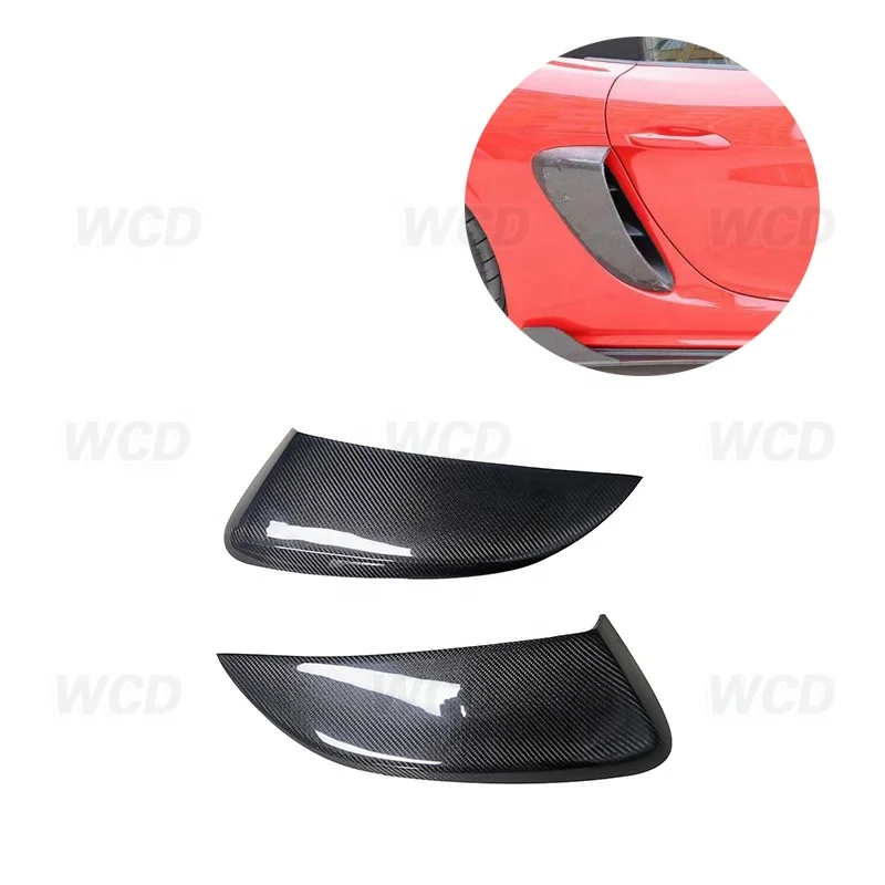 Carbon fiber side Air vents cover trim Intake for Porsche 718 Cayman Boxster 2016-2020 Car parts