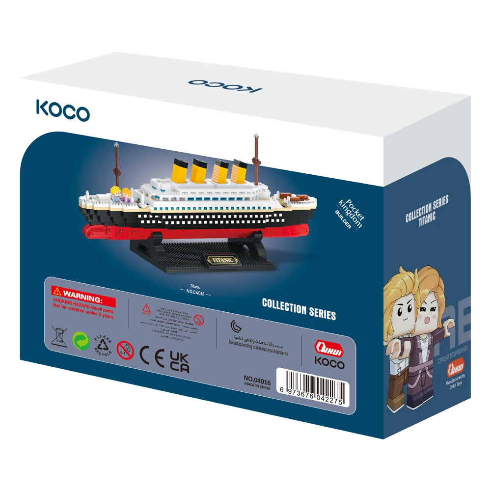 KOCO кирпичная головоломка мини-милые игрушки-Детские Интеллектуальные развивающие игрушки 2024: 1510 шт. умный титанический блок
