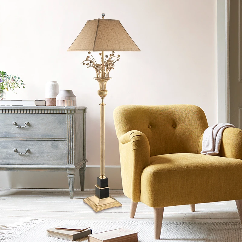 Unique Decorative Brass Rose & Leaf Floor Lamp Polished Brass FInish Standard Modern Floor Lamp Home Decor