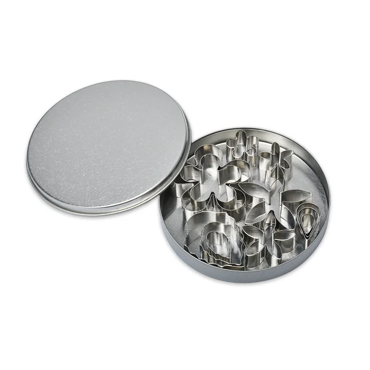
Factory Outlet 12 Pieces Biscuit Mould Baking Supplies Stainless Steel Biscuit Mould Set 