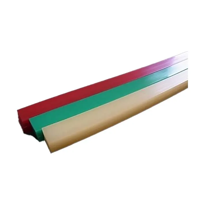 Urethane blade 80 duro polyurethane rubber green squeegee for screen printing