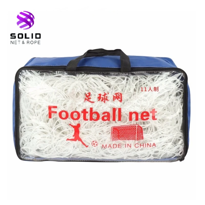 Oem/odm Full Size PE Soccer Net Manufacturer Football Net Rot Proof UV Resistant With Twist Knot Process Custom Colors
