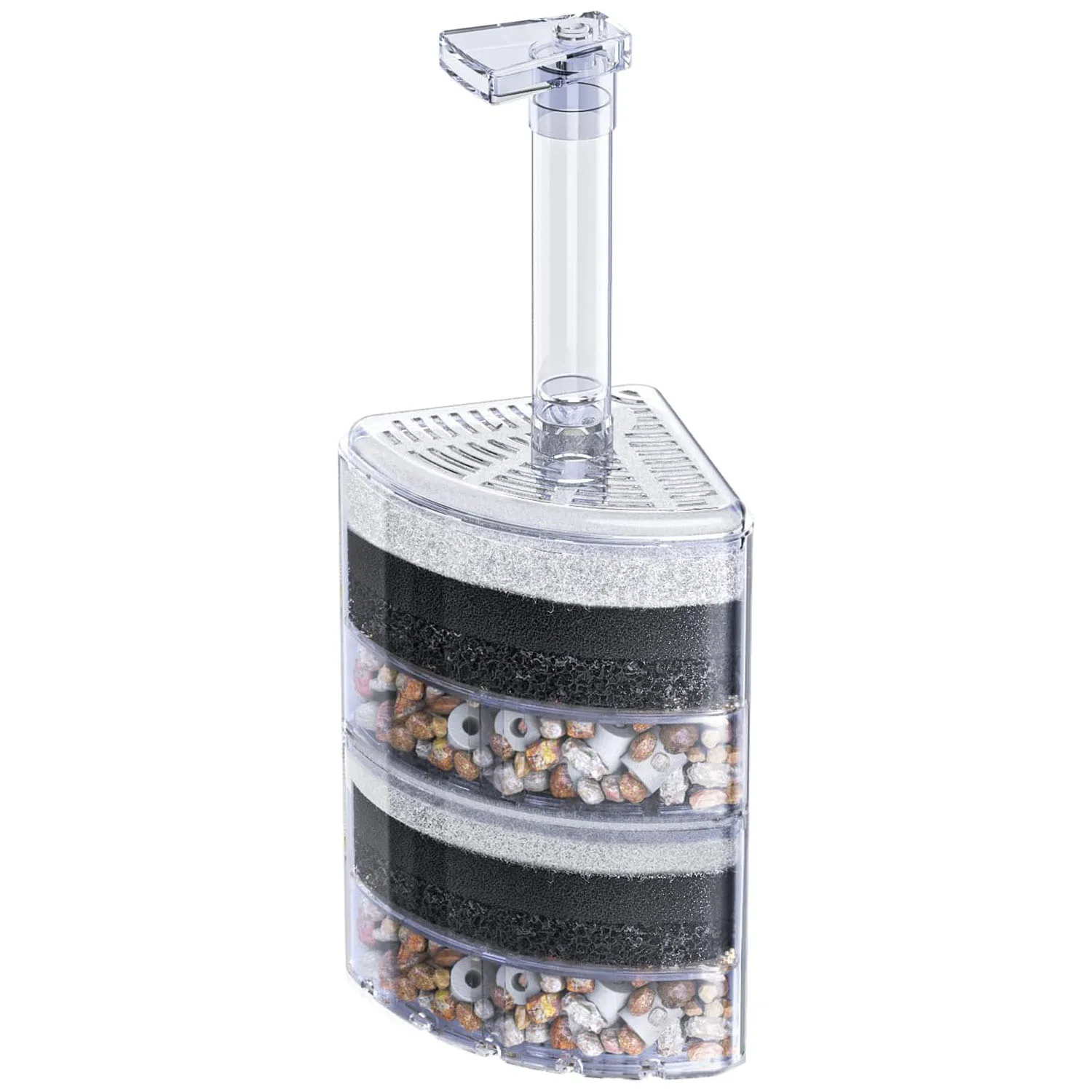 Aquarium Quiet Water Air Oxygen Pump System Biochemical Bio Single/Double Sponge Cotton Filter Box Plastic Fish Tank Accessories