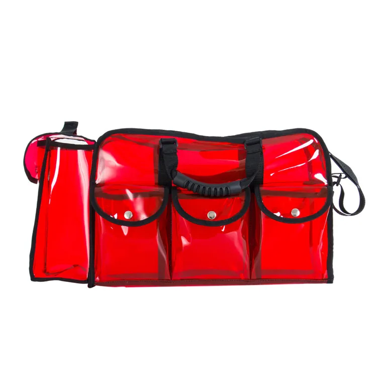 FAMA certificated factory New Design Pvc Cosmetic Bag With Detachable Strap Transparent Makeup Bag Beauty Bag Wholesale Makeup Cosmetic Travel Train Case