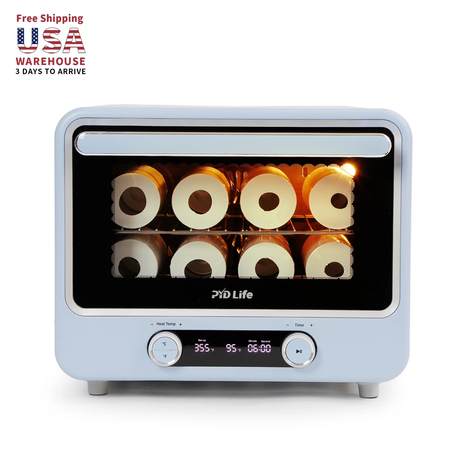 PYD Life USA Free Shipping 40L iSmart Sublimation Oven 3D Vacuum Machine Heat Press Oven for Mugs Tumblers Printing