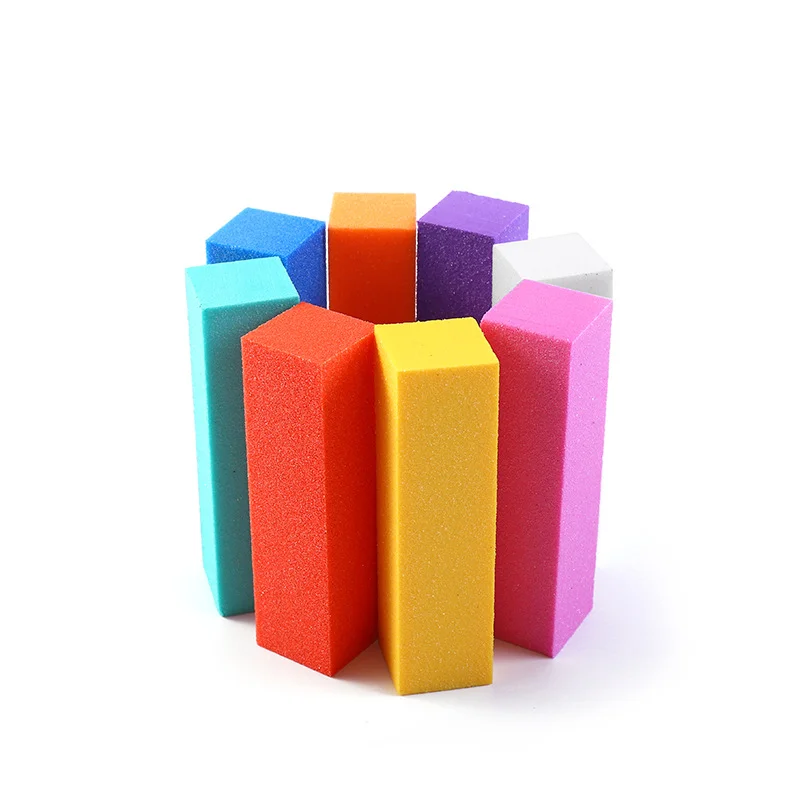 Factory Price Professional Manicure Tool 4 Sides Emery Sponge Nail File Buffer Block