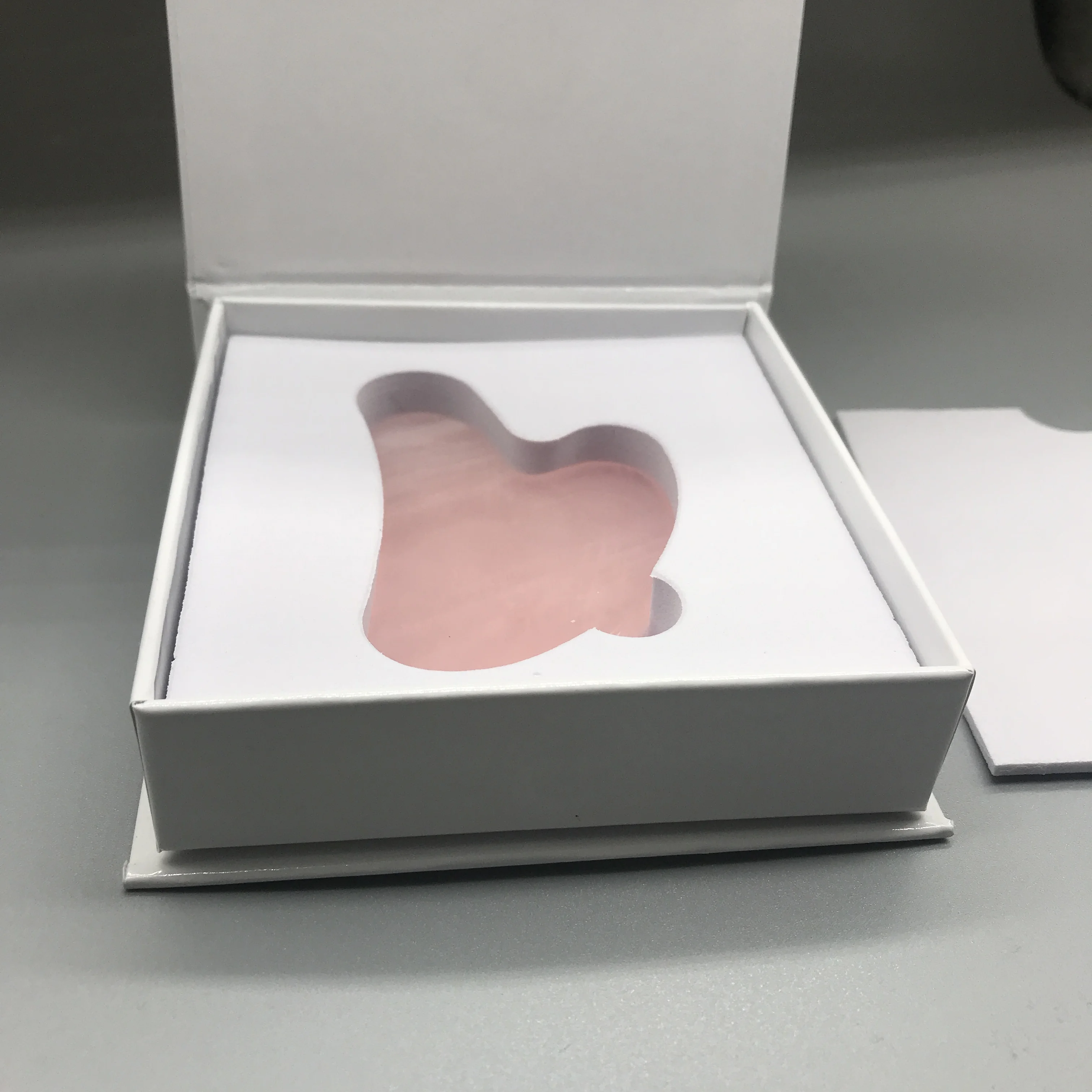 body guasha Stone  3A guasha stone massager heart shape rose quartz gua sha stones