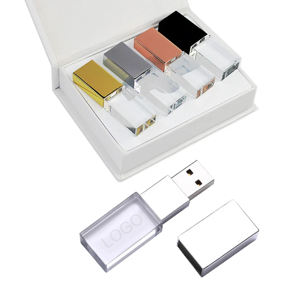 Горячая продажа гравировка пользовательского стекла USB логотип stick Pen drive