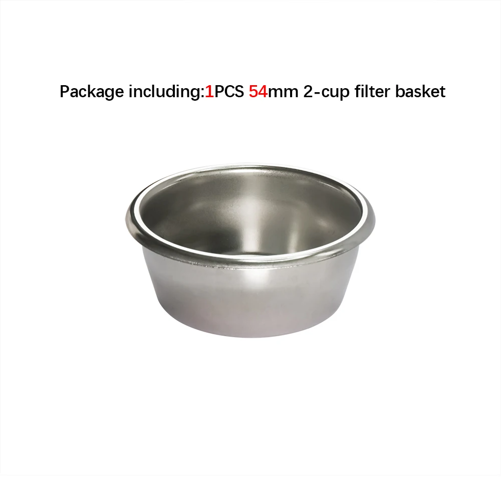 Customized 1PCS 54mm 2-Cup Coffee Filter Basket Stainless Steel Portafilter Container Reusable Washable Basket