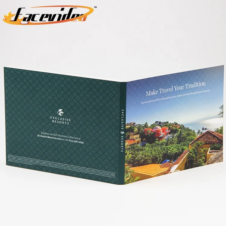 Factory Directly advertising gift business promotional items greeting card picture book lcd video mailer