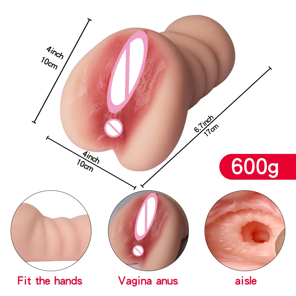 FairyKiss Male Masturbator Pocket Pussy 3D Soft Silicone Artificial Doll Sex Toys For Men Nature Fat Textured Vagina For Adults