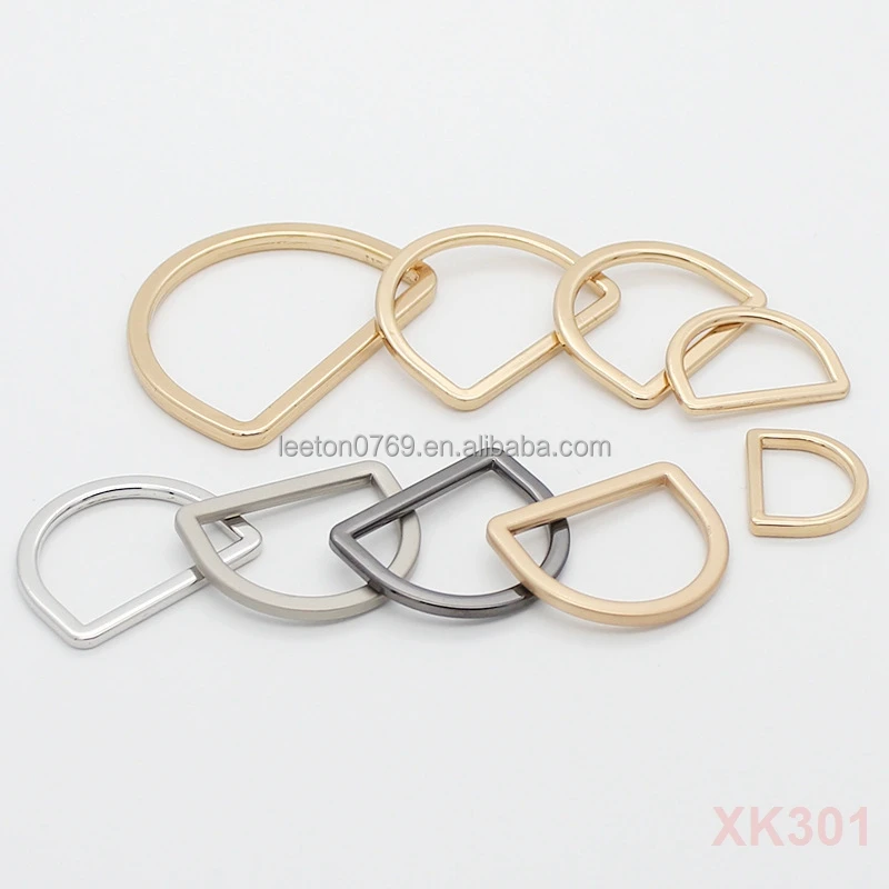 Stock supply high quality15mm, 20mm , 25mm ,30mm,35mm ,40mm,45mm,50mm colorful zinc alloy flat D ring buckle