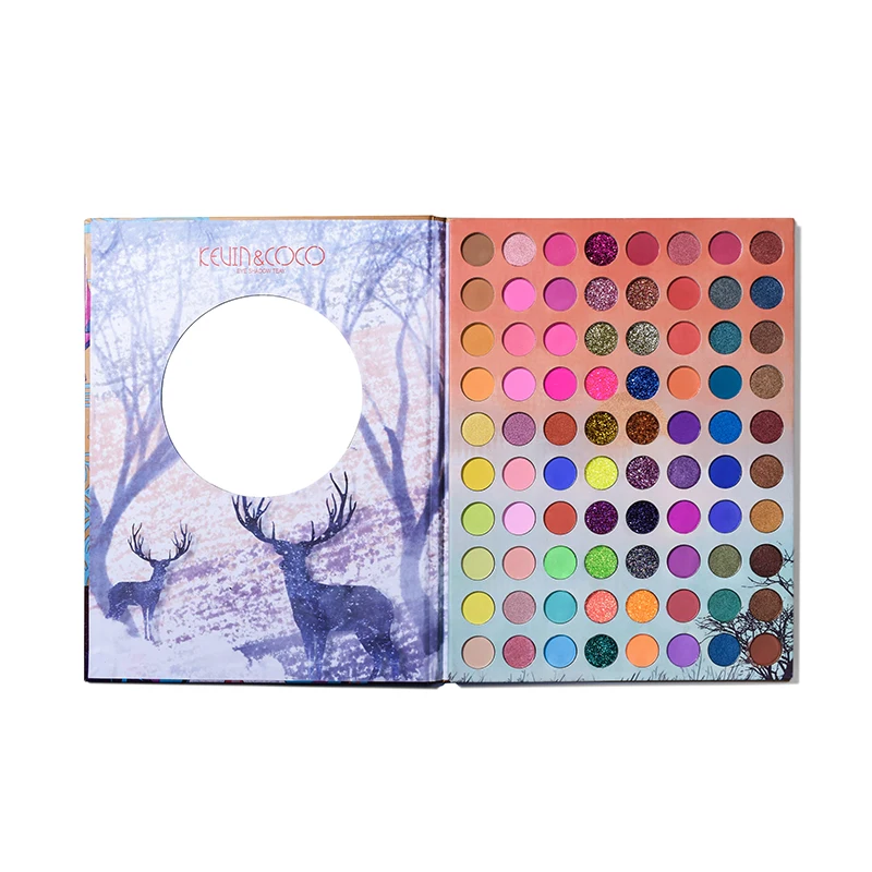 
New Design 80 Colors Antler Girl Sombras Eyeshadow Palette OEM Private Label Cosmetics 