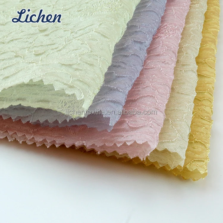 Latest Fashion Flower embossed wedding site clothing lady dressmaker 100%Nylon jacquard fabric for suit