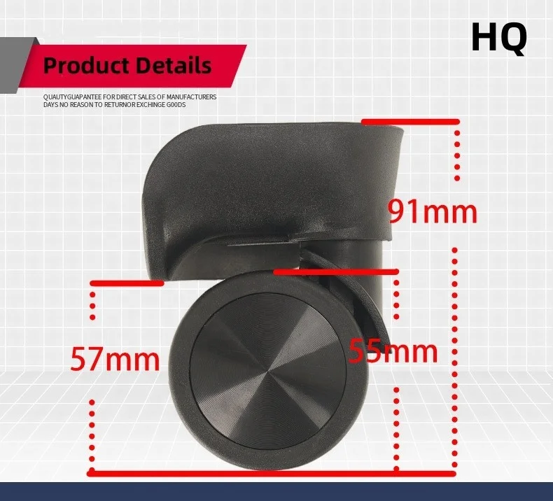 Wholesale custom high quality luggage wheels parts accessories 4 wheels travelmate luggage