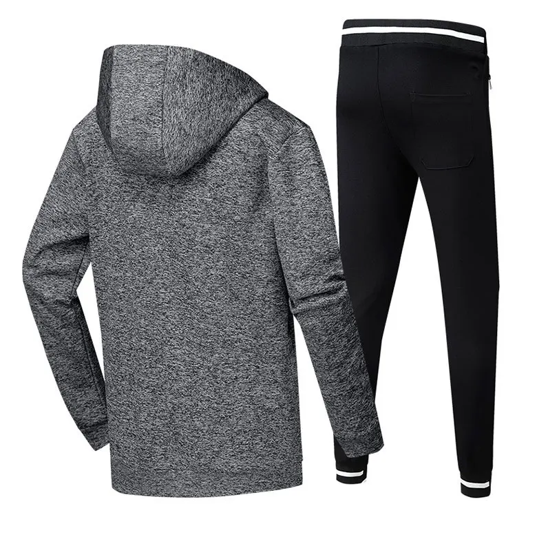 
Wholesale Running Wear Two Piece Set Zip Up Fleece Custom Men Tracksuits With Hood 