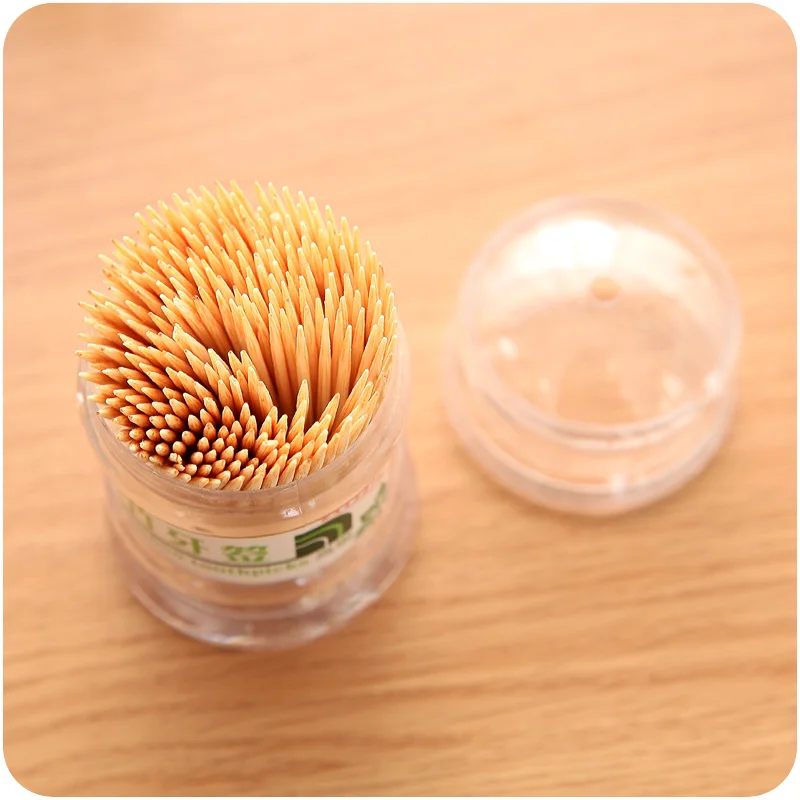 Bamboo Stick Birch Toothpick Bottle Bamboo Boothpick