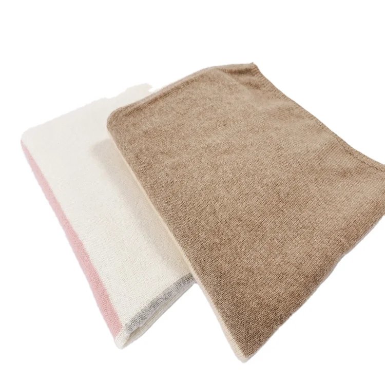 Big plaid throws  cashmere travel wrap knitting 100% cashmere throw